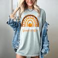 One Thankful Science Teacher Rainbow Boho Fall Thanksgiving Women's Comfort Colors T-Shirt Bay One Thankful Science Teacher Rainbow Boho Fall Thanksgiving Women's Comfort Colors T-Shirt Bay