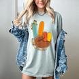 One Thankful Teacher Thanksgiving Turkey Peace Hand Sign Women's Comfort Colors T-Shirt Bay One Thankful Teacher Thanksgiving Turkey Peace Hand Sign Women's Comfort Colors T-Shirt Bay