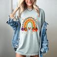 One Thankful Teacher Thanksgiving Turkey Rainbow Fall Women's Comfort Colors T-Shirt Bay One Thankful Teacher Thanksgiving Turkey Rainbow Fall Women's Comfort Colors T-Shirt Bay