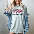 Peace Love Books Librarian Teacher Life Book Library Tie Dye Women's Comfort Colors T-Shirt Bay