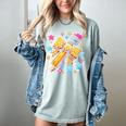 Pencil Leopard Coquette Bow Teacher Life Back To School Women's Comfort Colors T-Shirt Bay