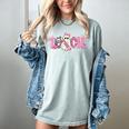 Pink Ghost Teach Halloween Teacher In Spooky Season Women's Comfort Colors T-Shirt Bay Pink Ghost Teach Halloween Teacher In Spooky Season Women's Comfort Colors T-Shirt Bay