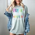 Pre-K Teacher Adventure Begins First Day Preschool Teachers Women's Comfort Colors T-Shirt Bay