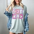 Preppy Spooky Teacher Halloween Ghost Coquette Bow Autumn Women's Comfort Colors T-Shirt Bay
