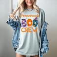 Preschool Boo Crew Preschool Halloween Teacher Kids Women's Comfort Colors T-Shirt Bay