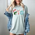 PTO Santa Hat Reindeer Parent Teacher Organization Christmas Women's Comfort Colors T-Shirt Bay