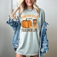Pumpkin Spice And Teacher Life Halloween Teacher Women's Comfort Colors T-Shirt Bay Pumpkin Spice And Teacher Life Halloween Teacher Women's Comfort Colors T-Shirt Bay