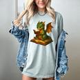 Reading Dragon Shirt For Bookish Teacher Librarian Bookworm Women's Comfort Colors T-Shirt Bay Reading Dragon Shirt For Bookish Teacher Librarian Bookworm Women's Comfort Colors T-Shirt Bay