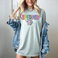 Retro Checkered Special Education Teacher Back To School Women's Comfort Colors T-Shirt Bay