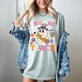 Retro Floral Ghost Trick Or Teach Groovy Teacher Halloween Women's Comfort Colors T-Shirt Bay Retro Floral Ghost Trick Or Teach Groovy Teacher Halloween Women's Comfort Colors T-Shirt Bay