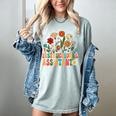 Retro Instructional Assistant Wildflowers Teacher Aide Women's Comfort Colors T-Shirt Bay