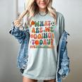 Retro PE Teacher What Are We Doing Today School Coach Women Women's Comfort Colors T-Shirt Bay Retro PE Teacher What Are We Doing Today School Coach Women Women's Comfort Colors T-Shirt Bay