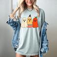 Retro Pencil Ghost Boo Spooky Teacher Halloween Costume Women's Comfort Colors T-Shirt Bay Retro Pencil Ghost Boo Spooky Teacher Halloween Costume Women's Comfort Colors T-Shirt Bay