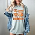Retro I Teach The Cutest Turkey Thanksgiving Pumpkin Teacher Women's Comfort Colors T-Shirt Bay Retro I Teach The Cutest Turkey Thanksgiving Pumpkin Teacher Women's Comfort Colors T-Shirt Bay