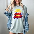 School Counselor Teacher Superhero Superpower Comic Book Women's Comfort Colors T-Shirt Bay