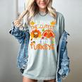 School Thankful I Teach The Cutest Little Turkeys Thanksgiving Teacher Women's Comfort Colors T-Shirt Bay