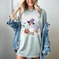 Silly Goose Spooky Teacher Club Halloween Witch Ghost Women's Comfort Colors T-Shirt Bay