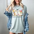 Silly Goose Spooky Teacher Halloween Cute Goosebumps Women's Comfort Colors T-Shirt Bay