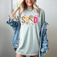 Sped Teacher Halloween Ghost Special Education Preppy Fall Women's Comfort Colors T-Shirt Bay