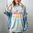 I Teach English Because Math Teachers Need Heroes Too Women's Comfort Colors T-Shirt Bay