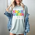 I Teach Kindergarten What Is Your Superpower Teacher Women's Comfort Colors T-Shirt Bay