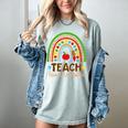 Teach Love Inspire Rainbow Leopard Cheetah Print Teacher Women's Comfort Colors T-Shirt Bay Teach Love Inspire Rainbow Leopard Cheetah Print Teacher Women's Comfort Colors T-Shirt Bay