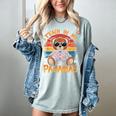 I Teach In My Pajamas Teacher Sunset Bear Retro Women's Comfort Colors T-Shirt Bay