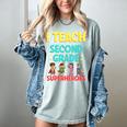 I Teach Second Grade Superheroes Teacher Superhero Women's Comfort Colors T-Shirt Bay