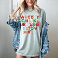 Teacher Christmas Alphabet Back To School Holiday Learning Women's Comfort Colors T-Shirt Bay Teacher Christmas Alphabet Back To School Holiday Learning Women's Comfort Colors T-Shirt Bay