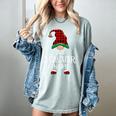 Teacher Gnome Xmas Family Matching Plaid Christmas Gnomes Women's Comfort Colors T-Shirt Bay
