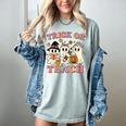 Teacher Halloween Trick Or Teach Cute Ghost Coffee Pumpkins Women's Comfort Colors T-Shirt Bay