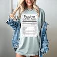Teacher Nutrition Facts Teachers Nutritional Fact Women's Comfort Colors T-Shirt Bay Teacher Nutrition Facts Teachers Nutritional Fact Women's Comfort Colors T-Shirt Bay