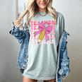 Teacher Pencil Back To School Groovy Pink Teacher First Day Women's Comfort Colors T-Shirt Bay Teacher Pencil Back To School Groovy Pink Teacher First Day Women's Comfort Colors T-Shirt Bay