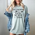 Teacher Witch Halloween My Broom Broke So Now I Teach For Men Women Women's Comfort Colors T-Shirt Bay Teacher Witch Halloween My Broom Broke So Now I Teach For Men Women Women's Comfort Colors T-Shirt Bay