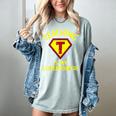 Teaching Is My Superpower Fun Elementary Teacher 1st Grade Women's Comfort Colors T-Shirt Bay
