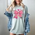 Teaching Is A Work Of Heart Pencil Bow Teacher Valentine Women's Comfort Colors T-Shirt Bay Teaching Is A Work Of Heart Pencil Bow Teacher Valentine Women's Comfort Colors T-Shirt Bay