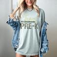 Team Pre-K Camo Pre-K Teacher Camouflage Women's Comfort Colors T-Shirt Bay