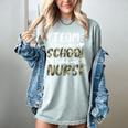Team School Nurse Camo Teacher Student Back To School For Men Women Women's Comfort Colors T-Shirt Bay