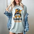 Thanksgiving Shirt Teacher Women Messy Bun Thankful Teacher Women's Comfort Colors T-Shirt Bay Thanksgiving Shirt Teacher Women Messy Bun Thankful Teacher Women's Comfort Colors T-Shirt Bay