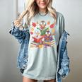 Thanksgiving Teacher Books Turkey Reading Book Women's Comfort Colors T-Shirt Bay Thanksgiving Teacher Books Turkey Reading Book Women's Comfort Colors T-Shirt Bay