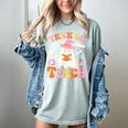Trick Or Teach Cute Floral Ghost Teacher Halloween Costume Women's Comfort Colors T-Shirt Bay Trick Or Teach Cute Floral Ghost Teacher Halloween Costume Women's Comfort Colors T-Shirt Bay