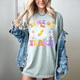 Trick Or Teach Groovy Halloween Teachers Women's Comfort Colors T-Shirt Bay