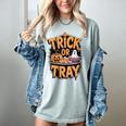 Trick Or Tray Halloween Cafeteria Teacher School Women's Comfort Colors T-Shirt Bay