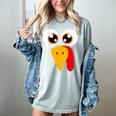 Turkey Face Halloween Costume Thanksgiving Teacher Nurse Women's Comfort Colors T-Shirt Bay Turkey Face Halloween Costume Thanksgiving Teacher Nurse Women's Comfort Colors T-Shirt Bay