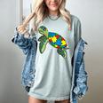 Turtle Puzzle Pieces For Autism Awareness Kids Women Teacher Women's Comfort Colors T-Shirt Bay Turtle Puzzle Pieces For Autism Awareness Kids Women Teacher Women's Comfort Colors T-Shirt Bay