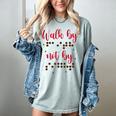 Visually Impaired Teacher Braille Bible Verse Walk By Faith Women's Comfort Colors T-Shirt Bay Visually Impaired Teacher Braille Bible Verse Walk By Faith Women's Comfort Colors T-Shirt Bay