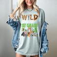 Wild About 1st Grade Teacher Student First Grade Zoo Safari Women's Comfort Colors T-Shirt Bay
