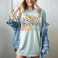 Wildflower Pre-K Preschool Team Floral Teacher Girls Women's Comfort Colors T-Shirt Bay