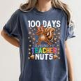 100 Days Of Driving My Teacher Nuts Dabbing Squirrel School Women's Comfort Colors T-Shirt Denim