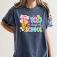100 Days Of School Preppy 100th Day Of School Teachers Girls Women's Comfort Colors T-Shirt Denim 100 Days Of School Preppy 100th Day Of School Teachers Girls Women's Comfort Colors T-Shirt Denim